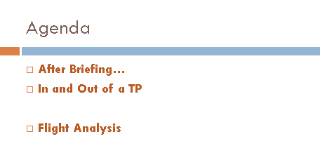 Agenda for the second coaching session