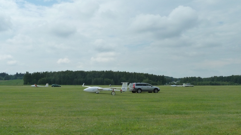 The only racing for the day was back to the trailers