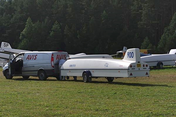 The van that Chris hired for the competition, following the unfortunate demise of his car in a German ditch