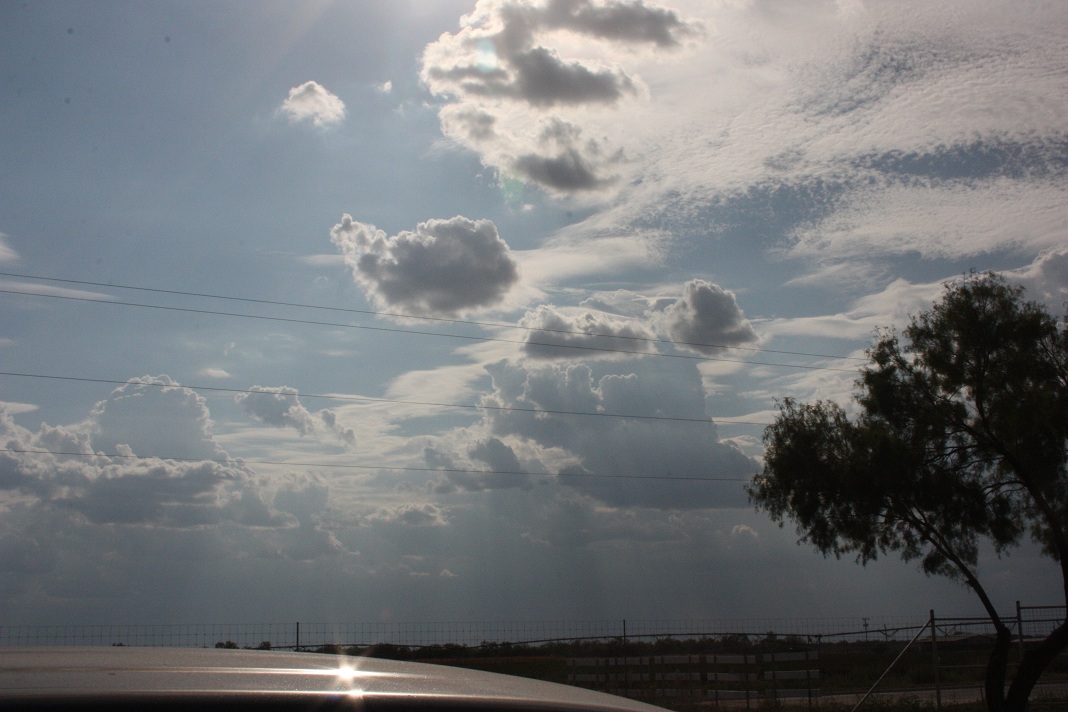 End of Day Sky with a thundery development to the North breaking down- this often creates gust fronts on site